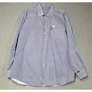 Cinch WRX FR Shirt Men XXL Button Up Utility Mechanical Construction-STARCHED